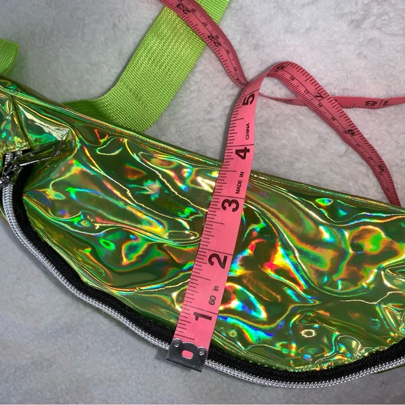 New Unisex Neon Holographic Adjustable Waist Sling Bag Fanny Pack (color choice) - Picture 10 of 12